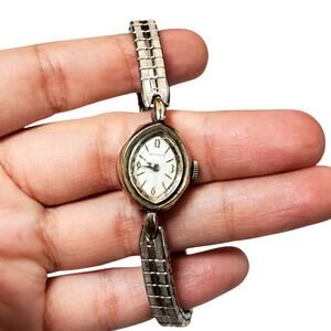Vtg Benrus Watch 10K RGP Bezel Gold Filled Women’ Flex Band 3"